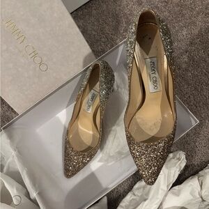 Jimmy Choo Romy Ombré Glitter 85mm heels